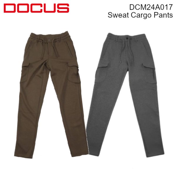 画像1: ゴルフウェア ドゥーカス スウェット カーゴ パンツ 2024 秋冬 グレー/カーキ Sweat Cargo Pants (1)